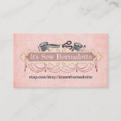 ぼろぼろのシックなシャンデリアの裁縫の名刺 名刺 (正面)