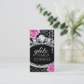 ぼろぼろのシックなネイルサロンの名刺 名刺 (スタンド正面)