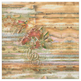 ぼろぼろのシックなハチドリ飛行 ファブリック