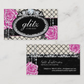 ぼろぼろのシックなバラのネイルサロンの名刺 名刺 (正面/裏面)