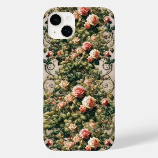 ぼろぼろのシックなピンクのバラの花束 Case-Mate iPhoneケース (裏面)