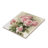 ぼろぼろのシックなピンクのビクトリアンなバラ タイル (側面)