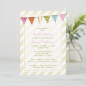 ぼろぼろのシックなブライダルシャワー 招待状 (スタンド正面)