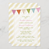 ぼろぼろのシックなブライダルシャワー 招待状 (正面/裏面)