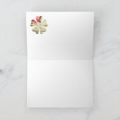 ぼろぼろのシックなメーソンジャーおよびレースは感謝していしています サンキューカード (内部)