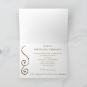 ぼろぼろのシックな写真の第80誕生日のパーティの招待状 招待状 (内部)