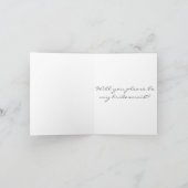 ぼろぼろのシックな国のクリームの木製の新婦付添人カード 招待状 (内部)