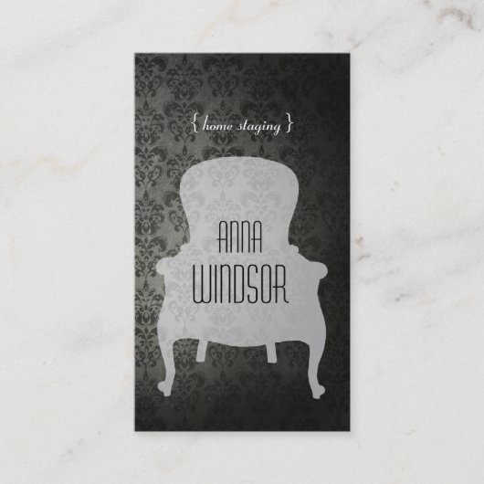 ぼろぼろのシックな家の足場の名刺 名刺 (正面)