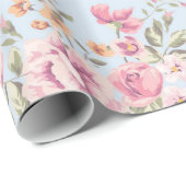 ぼろぼろのシックな花の包装紙 ラッピングペーパー (ロールコーナー)