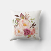 ぼろぼろのシックな花の女の赤ちゃんの子供部屋の装飾のバラ クッション (裏面)