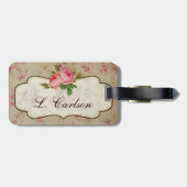 ぼろぼろのシックな荷物のラベル ラゲッジタグ (裏面横)