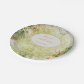 ぼろぼろのシックな菓子の第18誕生日及び野生の花 ペーパープレート (アングル)