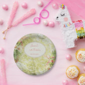ぼろぼろのシックな菓子の第70誕生日及び野生の花 ペーパープレート (パーティー)