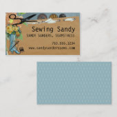 ぼろぼろのシックな裁縫のブーツはボタンの名刺を切ります 名刺 (正面/裏面)