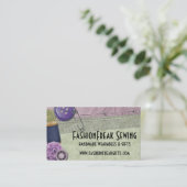 ぼろぼろのシックな裁縫の概念ボタンの裁縫婦 名刺 (スタンド正面)