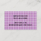 ぼろぼろのシックな裁縫の概念ボタンの裁縫婦 名刺 (裏面)