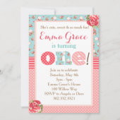 ぼろぼろのシックな誕生日の最初誕生日の招待状 招待状 (正面)