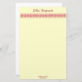 ぼろぼろのハートアートワーク縁どパーソナライズされた上 便箋 (正面/裏面)