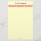 ぼろぼろのハートアートワーク縁どパーソナライズされた上 便箋 (正面)