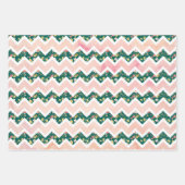 ぼろぼろのピンクと緑の庭 ラッピングペーパーシート (正面2)