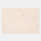 ぼろぼろのピンクと緑の庭 ラッピングペーパーシート (正面3)