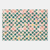 ぼろぼろのピンクと緑の庭 ラッピングペーパーシート (正面3)