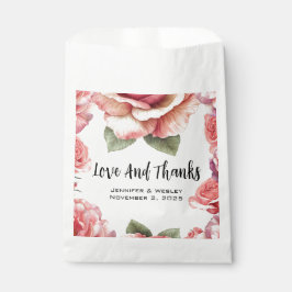 ぼろぼろのピンクのバラ フェイバーバッグ