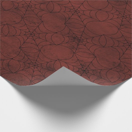 ぼろぼろのヴィンテージのビクトリアンなゴシック様式レトロのクモの巣 ラッピングペーパー (角)