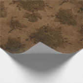 ぼろぼろのヴィンテージのビクトリアンなゴシック様式神秘的なバラ ラッピングペーパー (角)