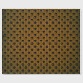 ぼろぼろのヴィンテージのビクトリアンなゴシック様式黒いスカル ラッピングペーパー (フラット)