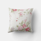ぼろぼろの上品のばら色の花柄 クッション (裏面)