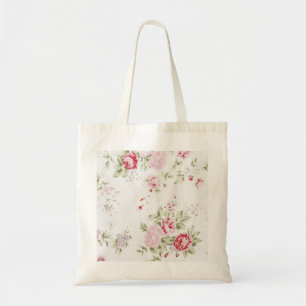 ぼろぼろの上品のばら色の花柄 トートバッグ