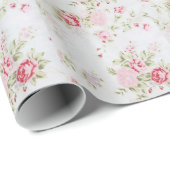 ぼろぼろの上品のばら色の花柄 ラッピングペーパー (ロールコーナー)