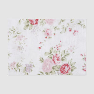 ぼろぼろの上品のばら色の花柄 薄葉紙