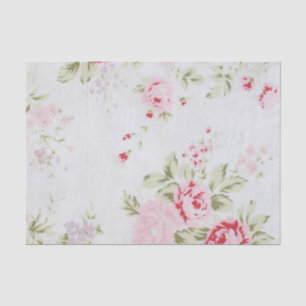ぼろぼろの上品のばら色の花柄 薄葉紙