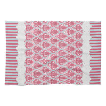 ぼろぼろの上品のばら色及び青のダマスク織は及び縞で飾ります