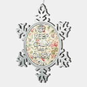 ぼろぼろの上品は平静を保ち、続けていきます スノーフレークピューターオーナメント (右)