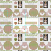 ぼろぼろの上品18"は人形シェフの一定のピンクの緑を切りましたり及び縫います ファブリック (タイル)