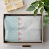 ぼろぼろの上品、国、珊瑚、ガーリーな緑、かわいいピンク 薄葉紙 (ギフト)