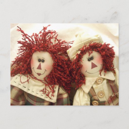 ぼろぼろの人形はがき ポストカード (正面)