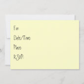 ぼろぼろの人形招待状誕生日または任意の大事な行事 招待状 (裏面)