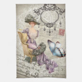 ぼろぼろの優雅のシャンデリアのヴィンテージのビクトリア時代の人 キッチンタオル (縦)