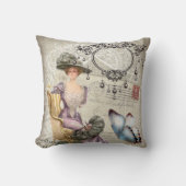 ぼろぼろの優雅のシャンデリアのヴィンテージのビクトリア時代の人 クッション (正面)