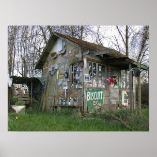 ぼろぼろの古い構造 ポスター