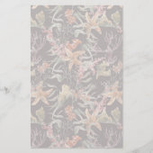 ぼろぼろの海洋生物パターン 便箋 (正面)