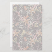 ぼろぼろの海洋生物パターン 便箋 (正面/裏面)