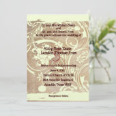 ぼろぼろの羊皮紙の結婚式招待状 招待状 (スタンド正面)