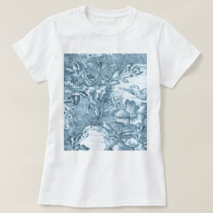 ぼろぼろの青いフランス語Toile Tシャツ