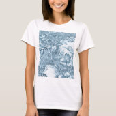 ぼろぼろの青いフランス語Toile Tシャツ (正面)