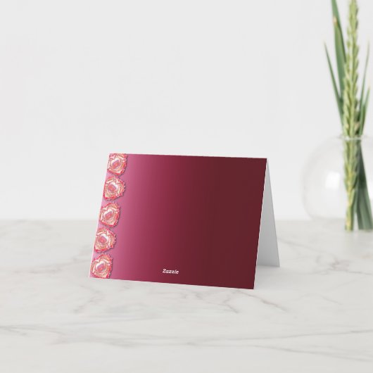 ぼろぼろ縁どのハート空白のテンプレート サンキューカード (裏面)